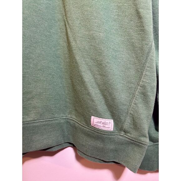 Eddie Bauer Men’s TL Green 1/4 Zip Pullover Sweatshirt Large Fleece Casual - Picture 3 of 4